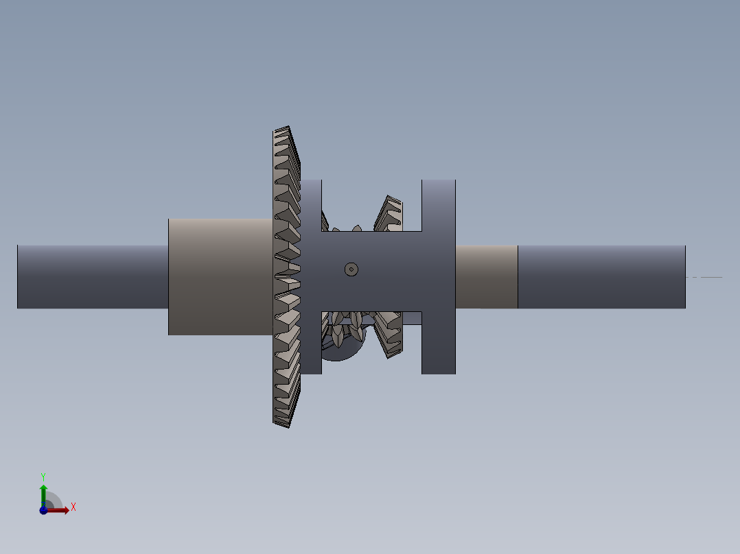 汽车差速器前视图