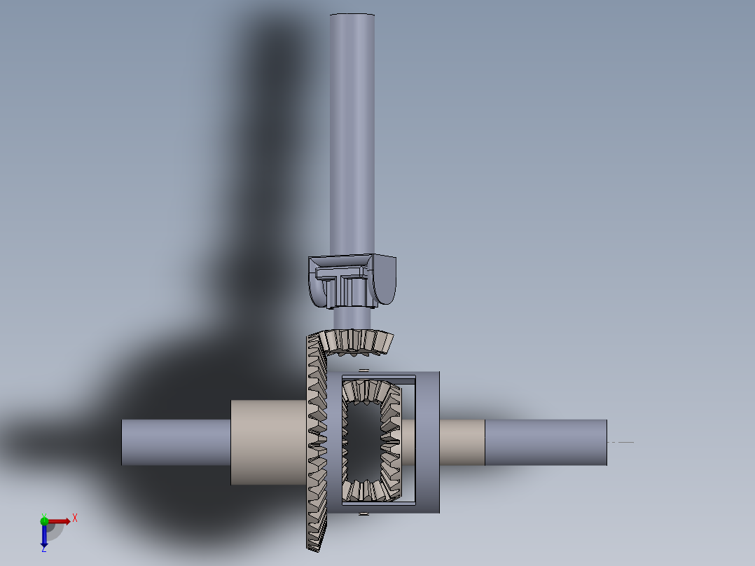 汽车差速器俯视图