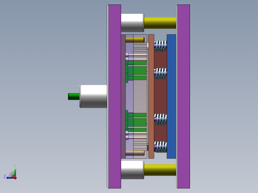 Q225-底板连接板冲压模具设计【三维SolidWorks】右视缩略图