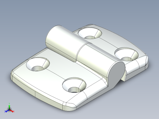 型材-KJN 30-40 DETACHABLE COMBI HINGE LEFT 095K3040L00正等轴测缩略图