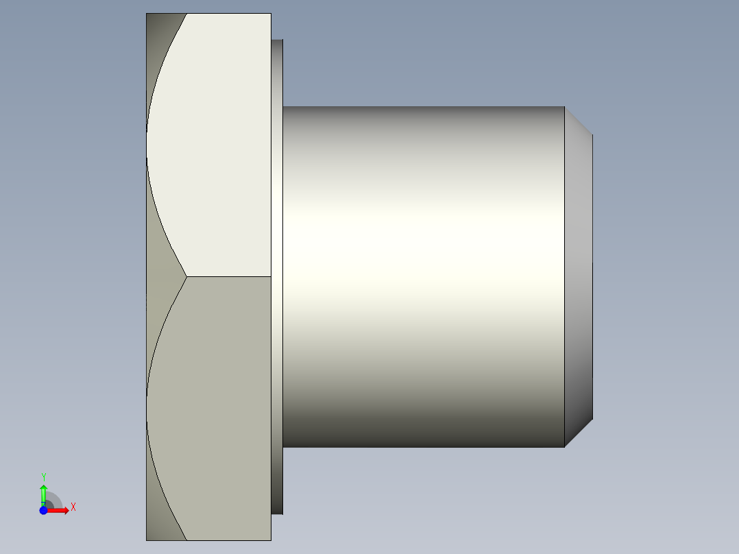 螺栓-Screw-M11-10-10-4.4-17-45-Yes.stp前视图