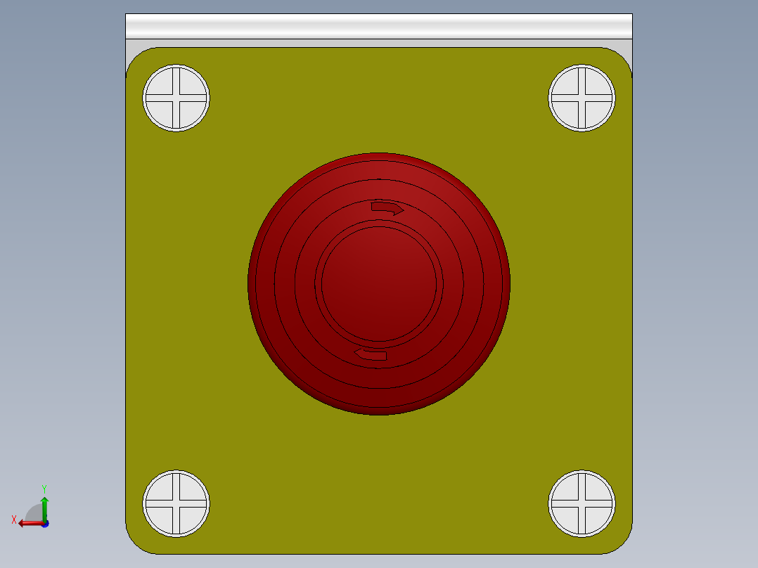 急停按钮盒组件（天逸）后视图