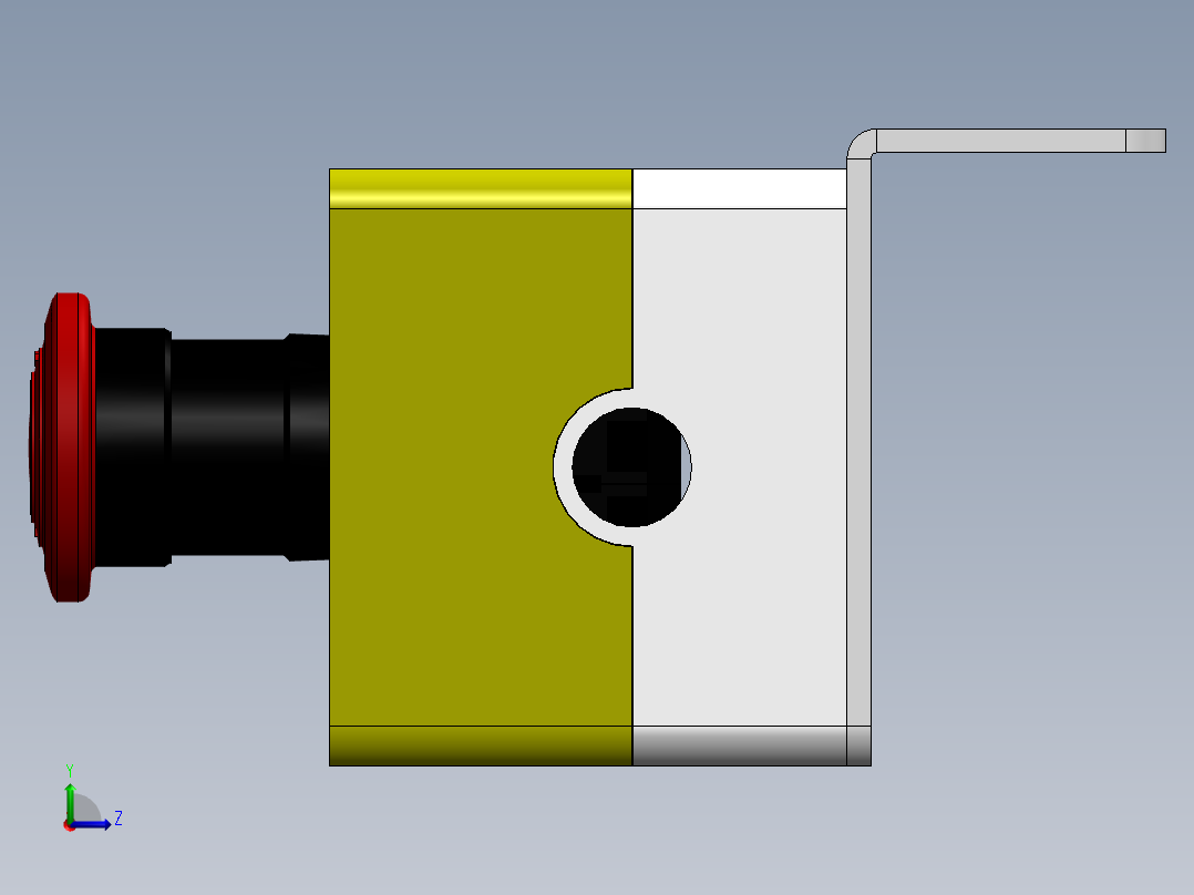 急停按钮盒组件（天逸）左视图