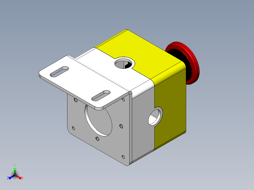 急停按钮盒组件（天逸）正等轴测图