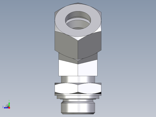 卡套式工业通用硬管接头EO_Adjustable_locknut_45_deg_elbow_VEE20ZSRCF右视缩略图