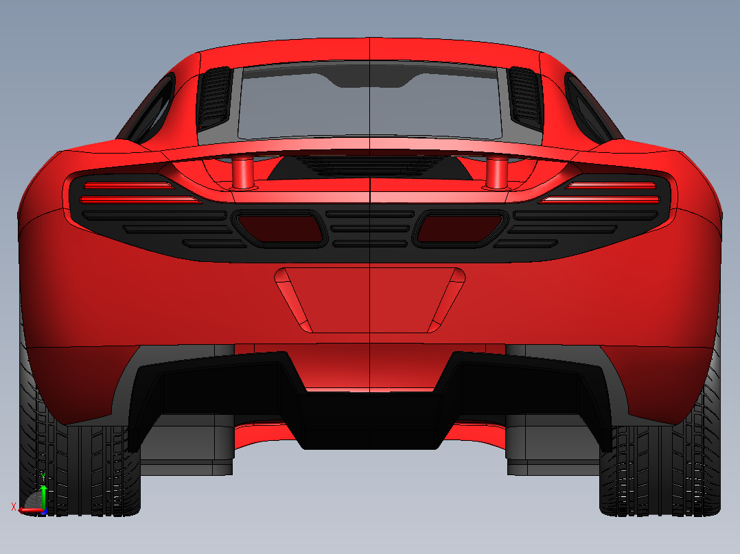 迈凯伦汽车后视图