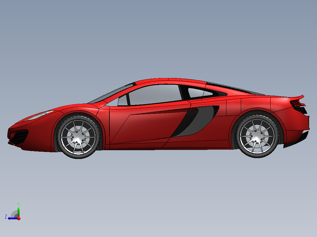 迈凯伦汽车右视图