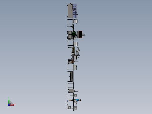 自动装盒开箱装箱折盖封箱井字打包捆扎整线包装方案图纸装盒机前视缩略图