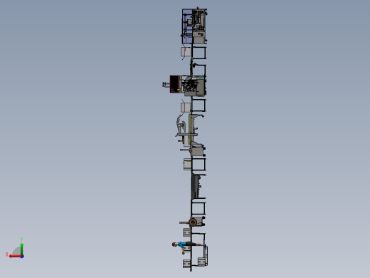 自动装盒开箱装箱折盖封箱井字打包捆扎整线包装方案图纸装盒机后视缩略图