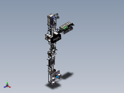 自动装盒开箱装箱折盖封箱井字打包捆扎整线包装方案图纸装盒机正等轴测缩略图