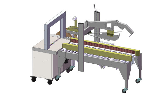 自动装盒开箱装箱折盖封箱井字打包捆扎整线包装方案图纸装盒机缩略图