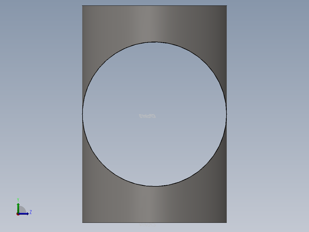 hvac round duct cross左视图