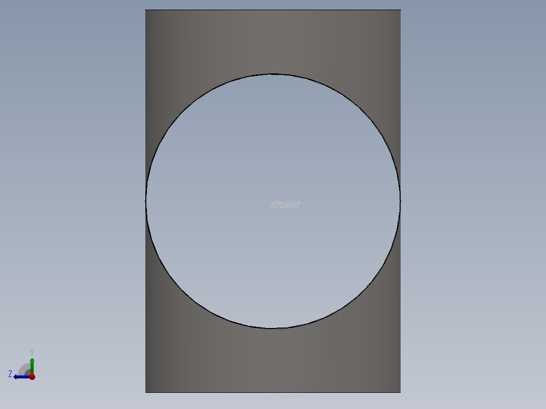 hvac round duct cross右视图