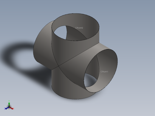 hvac round duct cross正等轴测缩略图