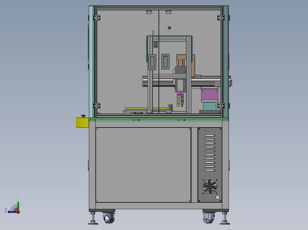 贴标签设备右视图