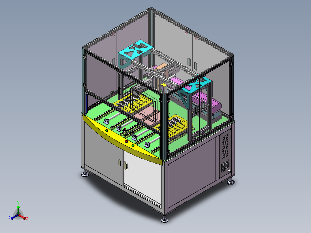 贴标签设备正等轴测图