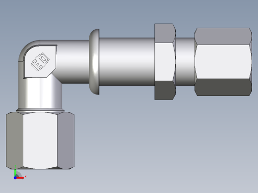 卡套式工业通用硬管接头EO_Bulkhead_elbow_WSV06ZS71前视缩略图