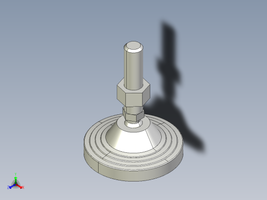 水平調整腳座LVA125-3D多系列多零件图纸模型正等轴测缩略图