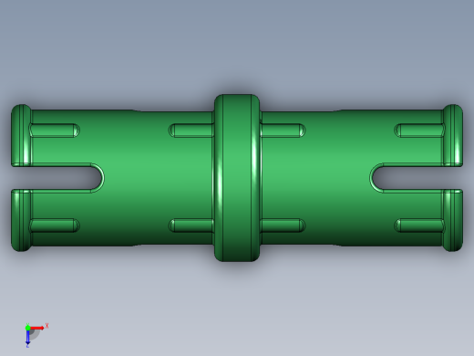 气缸电机-2780 Dark Green Technic Pin with Friction and Slots俯视缩略图