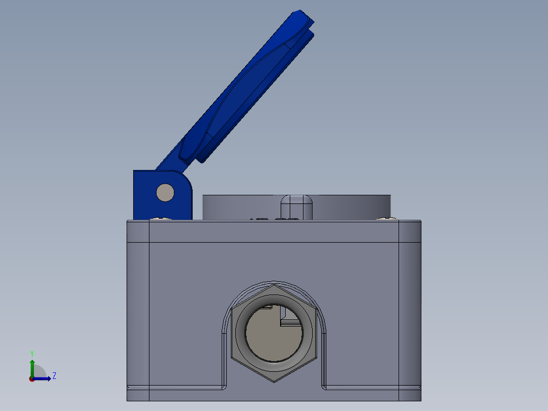 墙边插座左视图