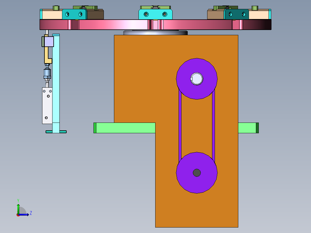 大转盘模组左视图