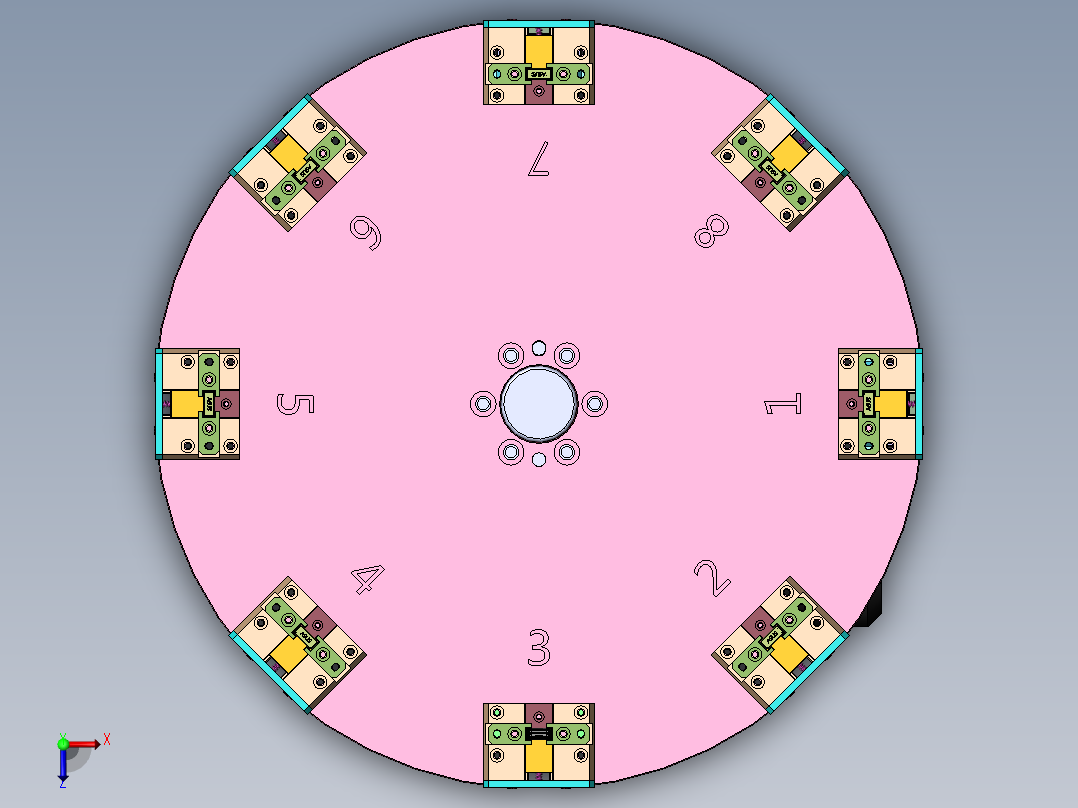 大转盘模组俯视图
