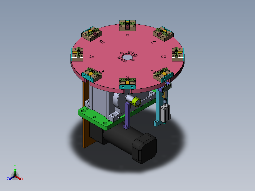 大转盘模组正等轴测图