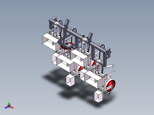 新型原地放垡施肥免耕播种机正等轴测缩略图