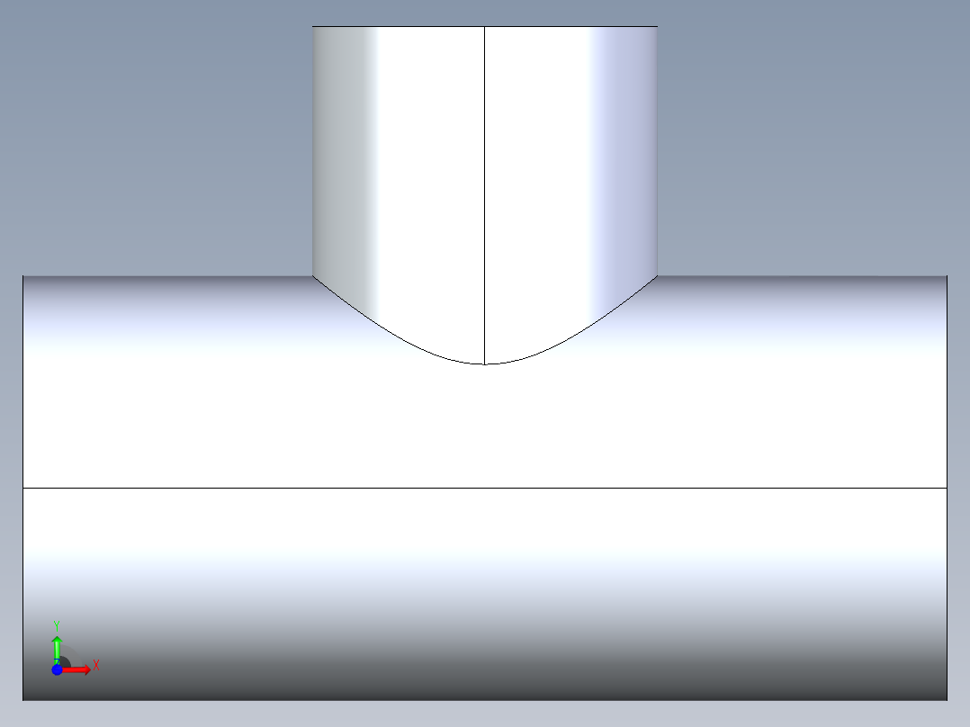 聚氯乙烯配件02-Sch80_ReducingTee_SxSxS_801-131_1in x 0.75in前视图