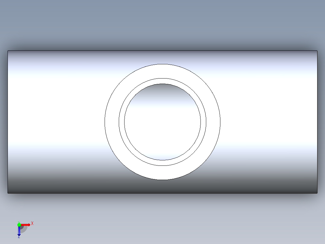 聚氯乙烯配件02-Sch80_ReducingTee_SxSxS_801-131_1in x 0.75in俯视图