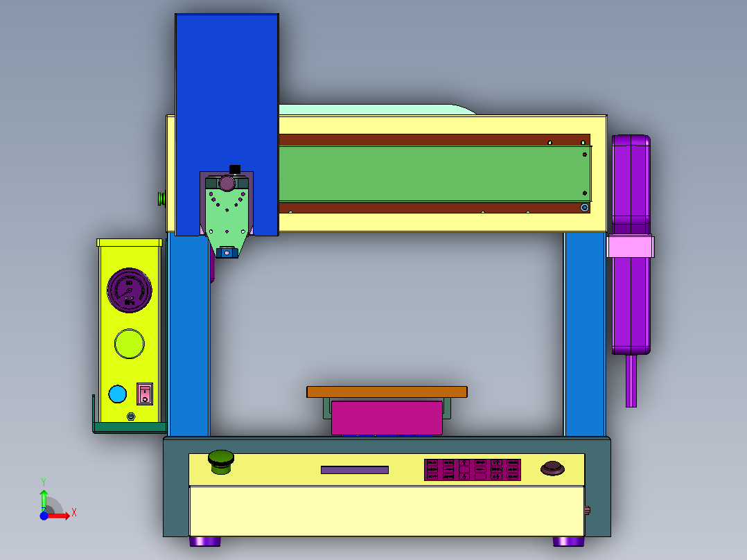 数码式打胶针筒针头机前视图