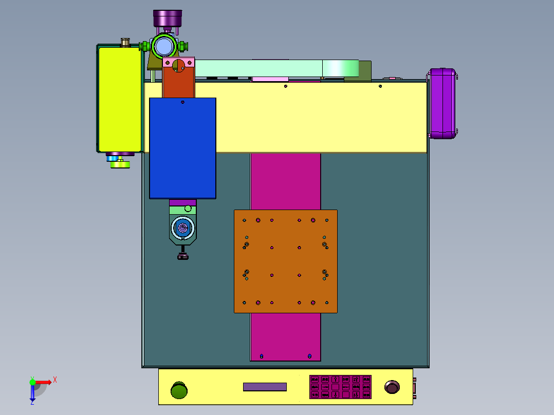 数码式打胶针筒针头机俯视图