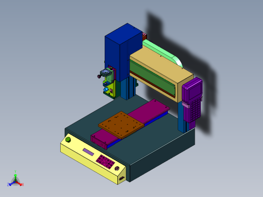 数码式打胶针筒针头机正等轴测缩略图