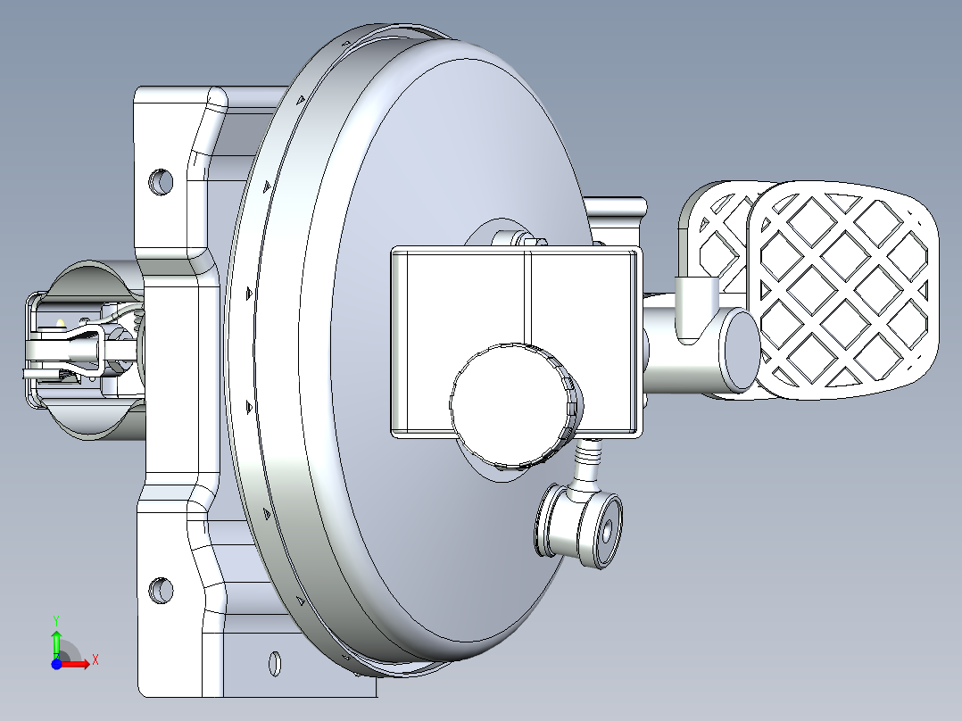 汽车制动前视图