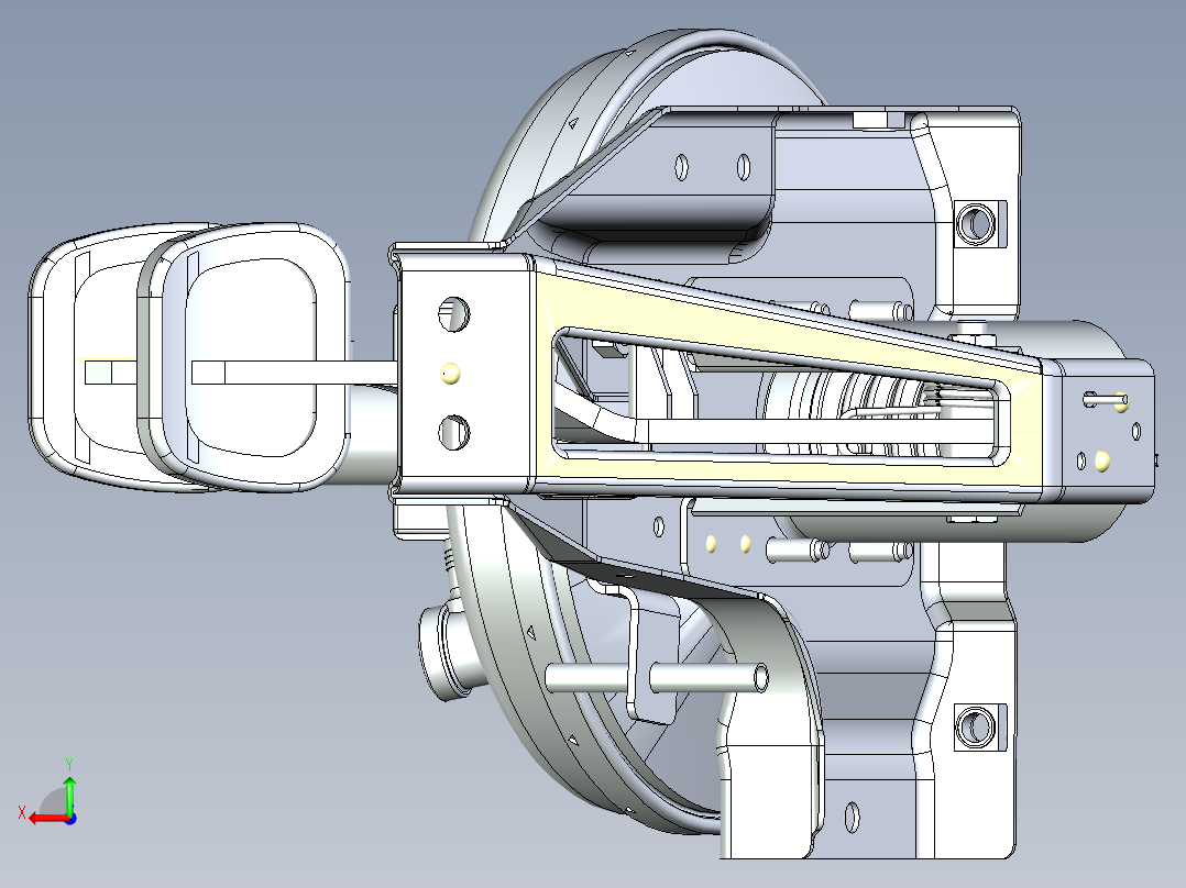 汽车制动后视图