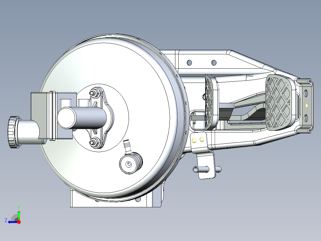 汽车制动右视图