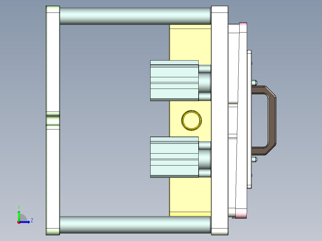 AAPB0-TRIM-笔记本CNC工装夹具三维模型CNC3左视图