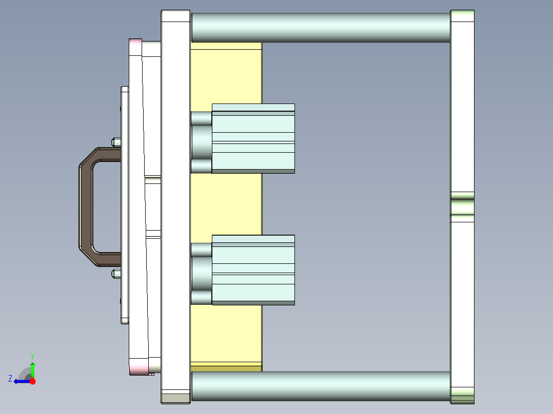 AAPB0-TRIM-笔记本CNC工装夹具三维模型CNC3右视图