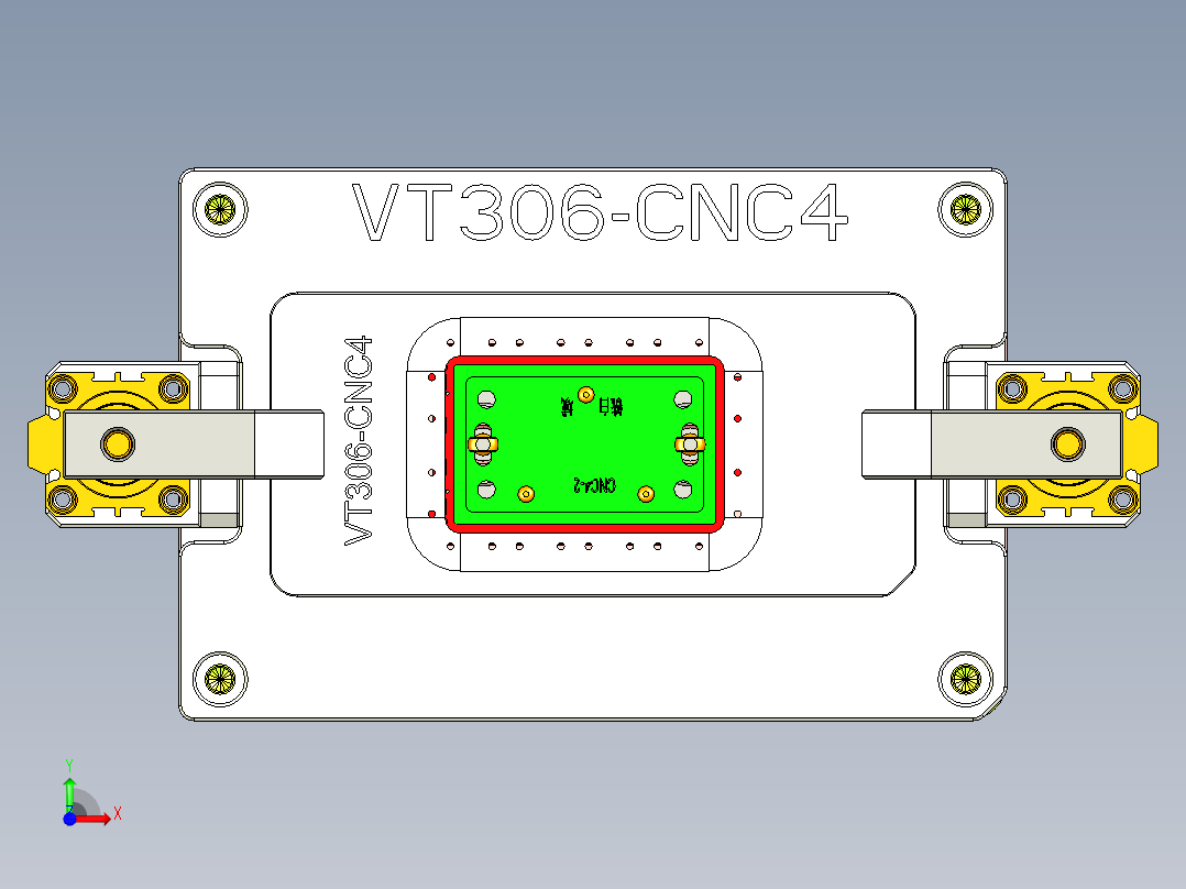 VT306-笔记本CNC工装夹具三维模型CNC4-20150323前视图