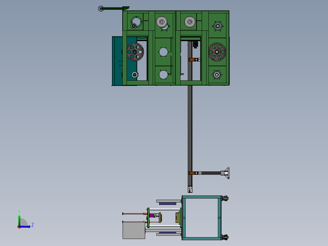 线材端子加工设备sw17可编辑左视图
