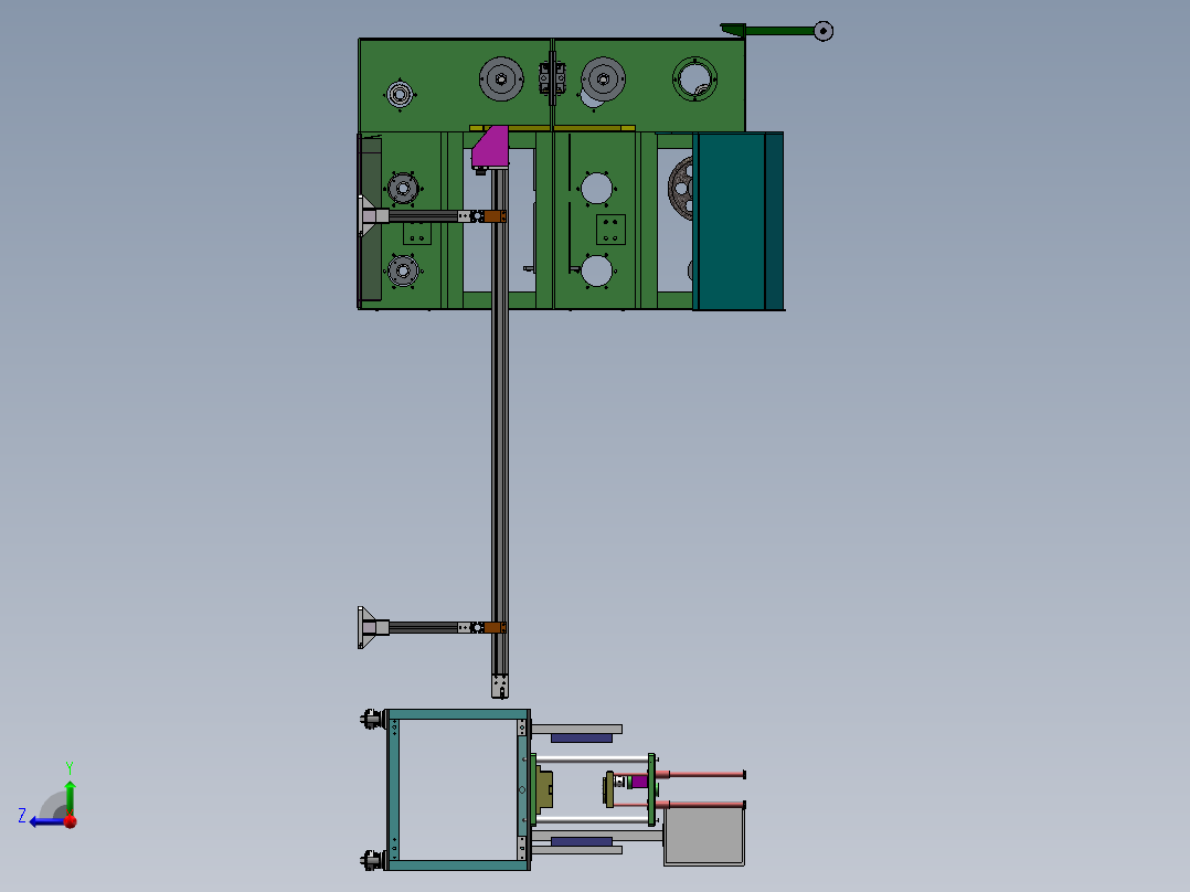 线材端子加工设备sw17可编辑右视图