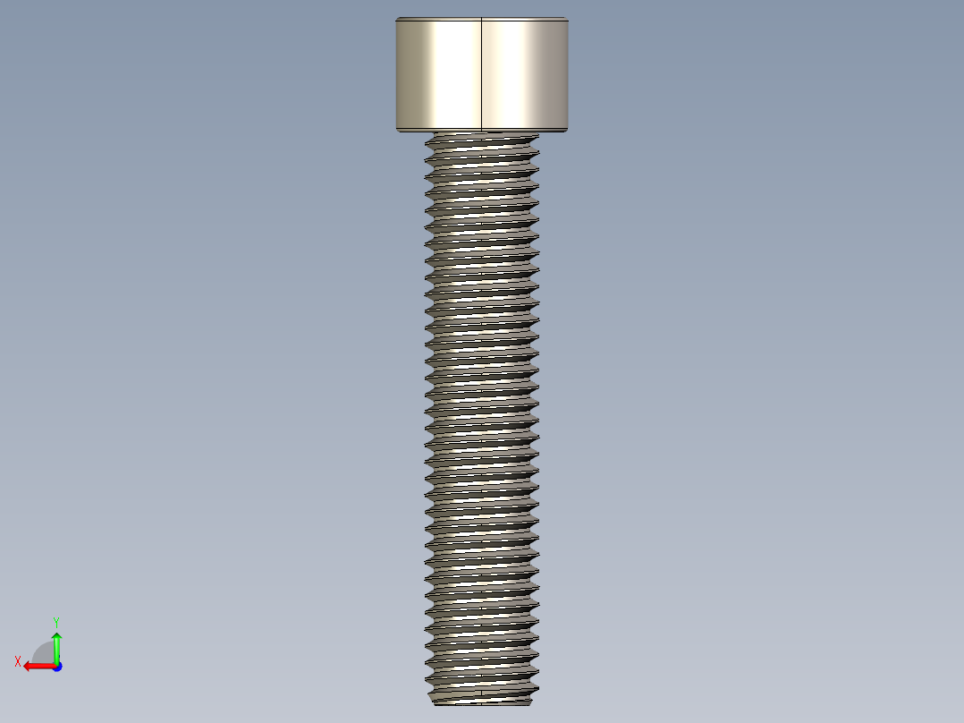 Screw_DIN_912_M12x60F_A2.STEP公制内六角螺钉后视图