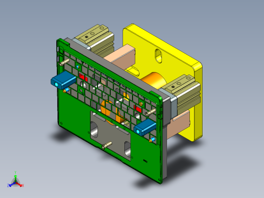 冲压键盘壳铣侧孔UG程序模型