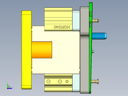 冲压键盘壳铣侧孔UG程序模型左视缩略图