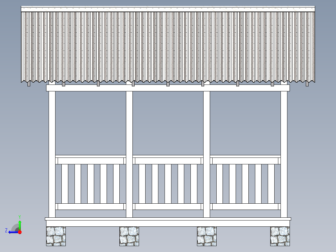 房子、建筑(103)右视图