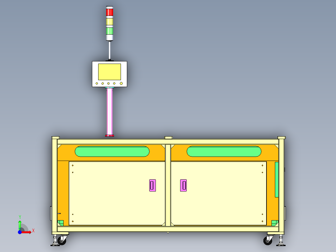 非标设备机架 设备钣金机架前视图