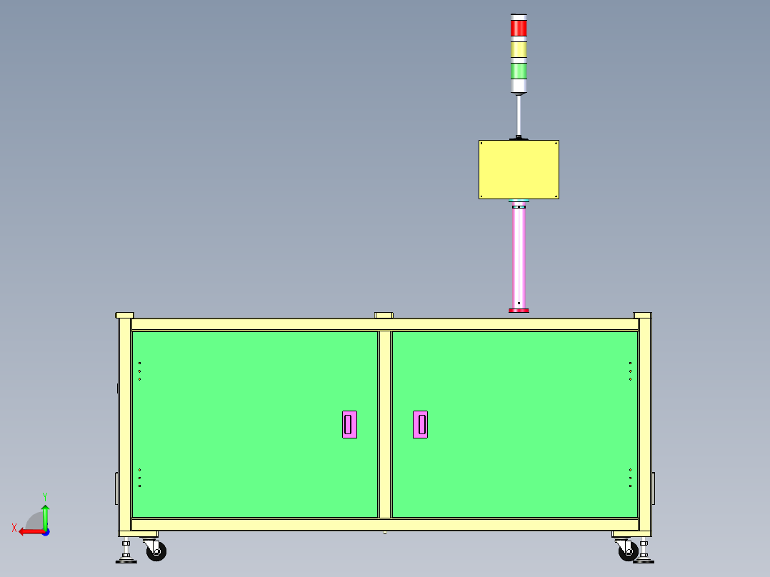 非标设备机架 设备钣金机架后视图
