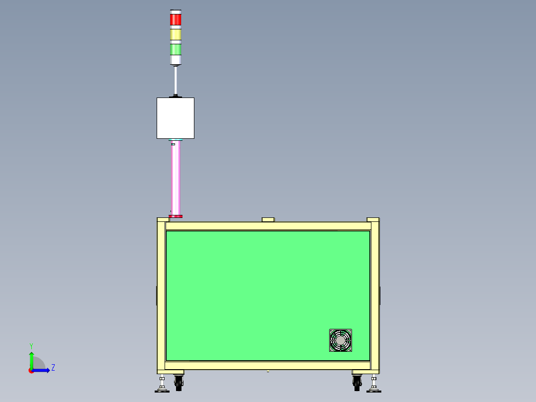非标设备机架 设备钣金机架左视图