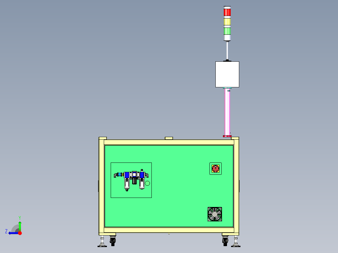 非标设备机架 设备钣金机架右视图