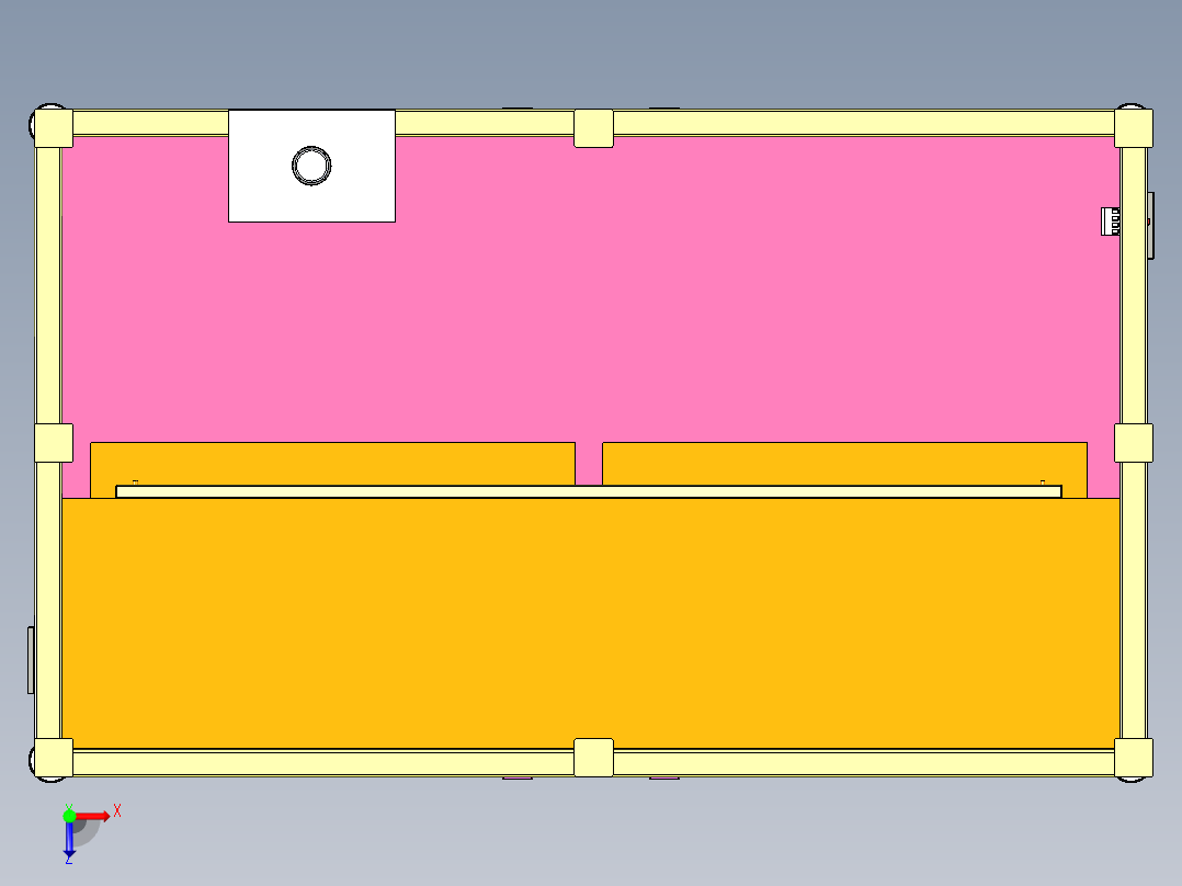 非标设备机架 设备钣金机架俯视图